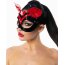 Черно-красная лакированная маска кошки с ушками  Цена 3 528 руб. - Черно-красная лакированная маска кошки с ушками