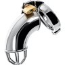 Серебристый мужской пояс верности TOYFA Metal