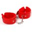 Красные наручники с меховой подкладкой и ремешками  Цена 643 руб. - Красные наручники с меховой подкладкой и ремешками
