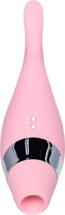 Розовый многофункциональный стимулятор Dahlia - 14 см.