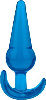 Голубая анальная пробка конической формы Medium Tapered Butt Plug - 12,7 см.