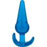 Голубая анальная пробка конической формы Medium Tapered Butt Plug - 12,7 см.