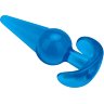 Голубая анальная пробка конической формы Medium Tapered Butt Plug - 12,7 см.