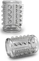 Прозрачная насадка с шипами и шишечками STAY HARD COCK SLEEVE 03 CLEAR