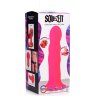 Розовый гибкий фаллоимитатор Squeeze-It Wavy Dildo - 18,3 см.