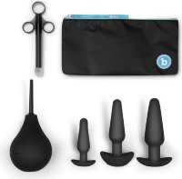 Набор в черном цвете для анальных игр ANAL EDUCATION SET