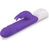 Фиолетовый пульсирующий вибромассажер G-Spot Thrusting Rabbit - 24 см.