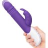Фиолетовый пульсирующий вибромассажер G-Spot Thrusting Rabbit - 24 см.