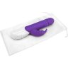Фиолетовый пульсирующий вибромассажер G-Spot Thrusting Rabbit - 24 см.