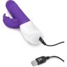 Фиолетовый пульсирующий вибромассажер G-Spot Thrusting Rabbit - 24 см.