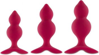 Набор из трех розовых анальный пробок Bibi Twin Butt Plug Set
