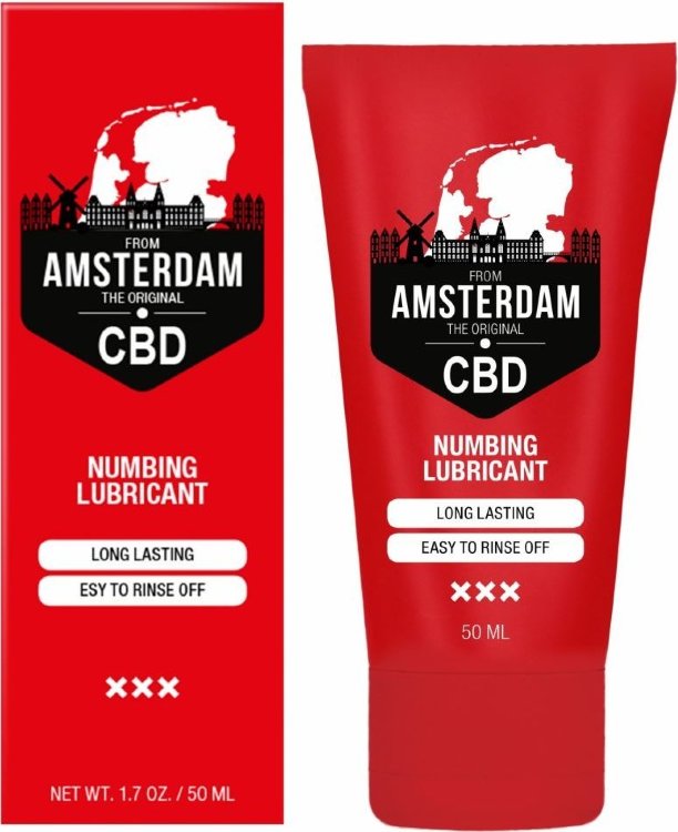 Пролонгирующий лубрикант Numbing CBD from Amsterdam - 50 мл.