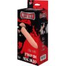 Телесный страпон на черных трусиках STRAP ON REAL DILDO - 20 см.