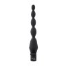 Черная анальная елочка с вибрацией Vibrating Butt Beads - 22 см.