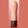 Персиковый рифленый мини-вибратор IROHA ZEN HANACHA - 12,7 см.