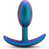 Синяя анальная пробка со смещенным центром тяжести The Nebula Plug - 9 см.