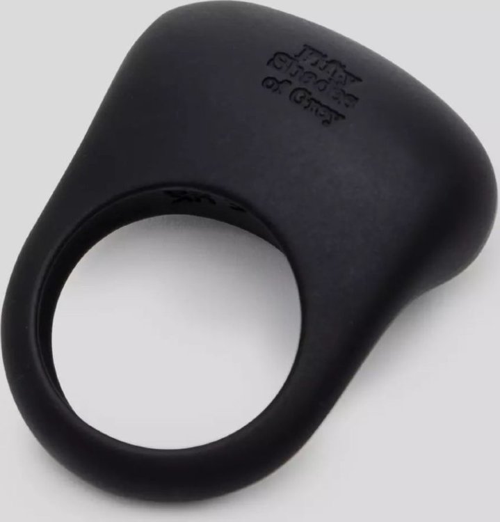 Черное эрекционное виброкольцо Sensation Rechargeable Vibrating Love Ring