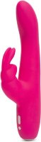 Розовый перезаряжаемый вибратор Rabbit Slimline Curve Rechargeable - 24 см.