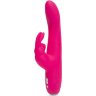 Розовый перезаряжаемый вибратор Rabbit Slimline Curve Rechargeable - 24 см.
