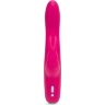 Розовый перезаряжаемый вибратор Rabbit Slimline Curve Rechargeable - 24 см.