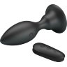Черная анальная вибропробка с пультом Mr.Play - 10,8 см.