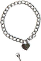 Серебристый ошейник Embrace с ключиком