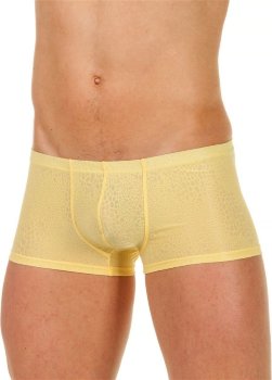 Мужские трусы-хипсы из ткани с текстурой змеиной чешуи Snake Yellow Boxer