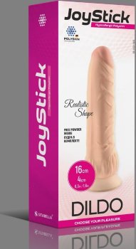 Телесный фаллоимитатор JoyStick на присоске - 16 см.