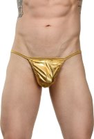 Мужские золотистые трусы-стринги
