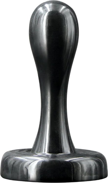 Черная анальная пробка Bowler Plug SM - 8,4 см.