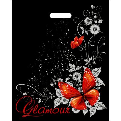 Черный пакет Glamour с вырубной ручкой (38х47 см)  Цена 198 руб. Черный пакет Glamour с вырубной ручкой (38х47 см). Страна: Россия. Материал: полиэтилен.