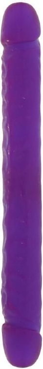 Двойной фиолетовый фаллоимитатор DOUBLE DONG LAVENDER - 30 см.