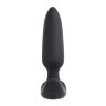 Черная анальная вибропробка с пультом ДУ Black Beauty - 11,3 см.
