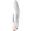 Белый вибратор-кролик Double Flex с двумя клиторальными отростками - 20,1 см.  Цена 8 612 руб. - Белый вибратор-кролик Double Flex с двумя клиторальными отростками - 20,1 см.