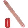Телесный двусторонний фаллоимитатор 16 Thick Double Dildo - 40,6 см.