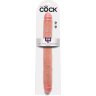 Телесный двусторонний фаллоимитатор 16 Thick Double Dildo - 40,6 см.