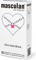Ультрапрочные презервативы Masculan Ultra Safe Black - 10 шт.