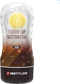 Прозрачный текстурированный мастурбатор Vacuum Cup Masturbator Stellar
