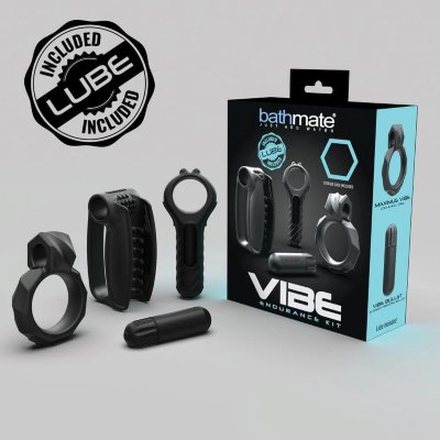 Набор Bathmate Vibe Endurance Kit: 2 эрекционных кольца, вибропуля, мастурбатор  Цена 18 369 руб. В комплект входят мастурбатор, 2 эрекционных кольца и вибропуля, которая сделает игру острее и интенсивнее. Vibe Bullet оснащена 10 скоростями - от нежных поглаживаний до мощной вибрации, которая приведет пару к вершине блаженства. Мастурбатор и 2 эрекционных кольца изготовлены из шелковистого силикона безопасного для кожи. Все игрушки водонепроницаемые со статусом IPX7, а значит их можно использовать в душе и очищать под проточной водой. В комплект входит USB-кабель для зарядки и смазка на водной основе (93 мл). В комплекте: вибропуля, мастурбатор и 2 эрекционных кольца, лубрикант (93 мл.) Длина мастурбатора - 9,8 см. Диаметр колец - 3,2 и 4,7 см. Длина вибропули - 7,8 см, диаметр - 2,2 см. Страна: Великобритания. Материал: силикон. Батарейки: встроенный аккумулятор.