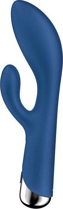 Синий вибратор-кролик с ротацией Spinning Rabbit 1 - 20 см.
