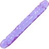 Двухсторонний фиалковый фаллос Crystal Jellies 12 Jr. Double Dong - 30,5 см.