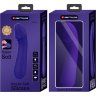 Фиолетовый силиконовый вибратор Cetus для G-точки - 15 см.