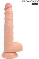 Телесный вибратор-ротатор Erowoman с пультом ДУ - 23 см.