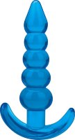 Голубая анальная елочка Medium Beaded Plug - 11,4 см.