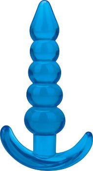 Голубая анальная елочка Medium Beaded Plug - 11,4 см.