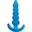 Голубая анальная елочка Medium Beaded Plug - 11,4 см. - Голубая анальная елочка Medium Beaded Plug - 11,4 см.