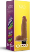 Телесный реалистичный мультискоростной вибратор Mad Lollipop - 17,5 см.