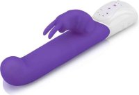 Фиолетовый вибромассажер для G-точки Come hither G-Spot Rabbit - 24,5 см.