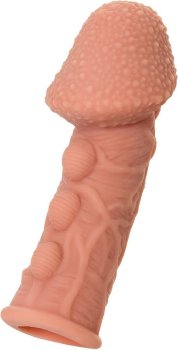 Насадка на фаллос с пузыриками, венками и ребристостью Extreme Sleeve 009 S-size - 12,7 см.