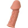 Насадка на фаллос с пузыриками, венками и ребристостью Extreme Sleeve 009 S-size - 12,7 см.